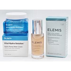 ELEMIS Pro-Collagen Rose Micro Serum/Dr. Jart+ Vital Hydra Plump Solution 1oz Ea